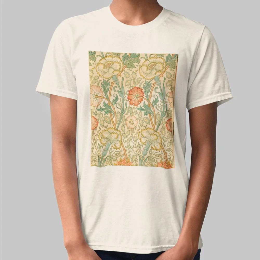 Vintage Floral Orange Sage Graphic Tee - Picture 5 of 5